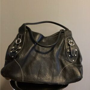 Furla Black Leather Hobo Bag